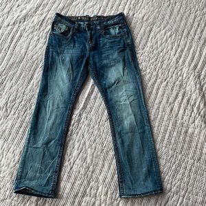 Rock Revival Saul Straight Blue Jeans Size 36